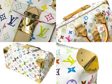画像をギャラリービューアに読み込む, 極美品 LOUIS VUITTON ルイヴィトン ハンドバッグ スピーディ30 村上隆 M92643 PVC レザー ホワイト マルチカラー 中古 67078