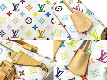画像をギャラリービューアに読み込む, 極美品 LOUIS VUITTON ルイヴィトン ハンドバッグ スピーディ30 村上隆 M92643 PVC レザー ホワイト マルチカラー 中古 67078