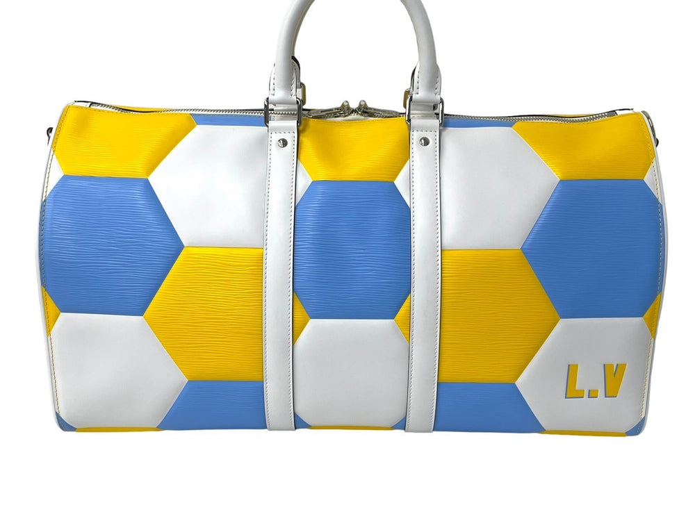 LOUIS VUITTON ルイヴィトン キーポル バンドリエール50 ボストンバッグ 2018 FIFA WORLD CUP ウクライナカラー 美品 中古 67083