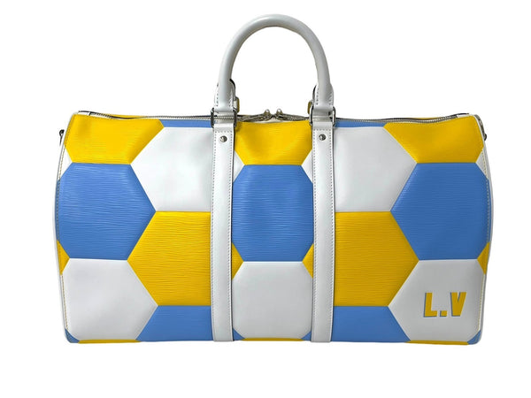 LOUIS VUITTON ルイヴィトン キーポル バンドリエール50 ボストンバッグ 2018 FIFA WORLD CUP ウクライナカラー 美品 中古 67083