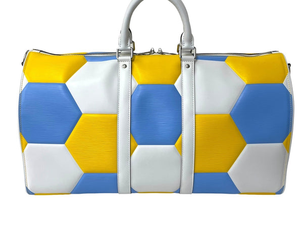 LOUIS VUITTON ルイヴィトン キーポル バンドリエール50 ボストンバッグ 2018 FIFA WORLD CUP ウクライナカラー 美品 中古 67083