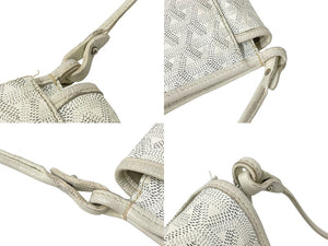 GOYARD ゴヤール プリュメ ポーチウォレット ショルダーバッグ PLUMETPMLTY01CL03P ホワイト シルバー金具 良品 中古 67086