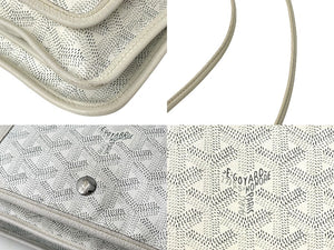 GOYARD ゴヤール プリュメ ポーチウォレット ショルダーバッグ PLUMETPMLTY01CL03P ホワイト シルバー金具 良品 中古 67086