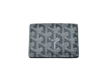 画像をギャラリービューアに読み込む, 極美品 GOYARD ゴヤール マルゼルブ カードケース ヘリンボーン柄 グレー ゴヤールディンキャンバス カーフスキン 中古 67087