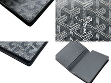 画像をギャラリービューアに読み込む, 極美品 GOYARD ゴヤール マルゼルブ カードケース ヘリンボーン柄 グレー ゴヤールディンキャンバス カーフスキン 中古 67087