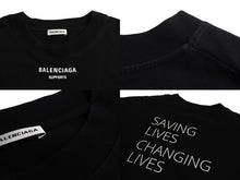 Load image into Gallery viewer, BALENCIAGA バレンシアガ World Food Programme WFP 半袖Ｔシャツ サイズM 541874 コットン ブラック 18AW 美品 中古 67090