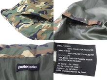 画像をギャラリービューアに読み込む, 極美品 pellepelle ペレペレ ダウンジャケット カモフラ柄 迷彩柄 総柄 ロゴ刺繍 フード付き ポリエステル 中古 67091