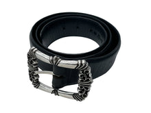 Load image into Gallery viewer, ChromeHearts クロムハーツ フィリグリーOTJ1.5 ベルト レザー シルバー925 ブラック サイズ36 美品 中古 67093