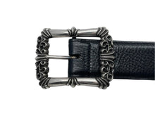 画像をギャラリービューアに読み込む, ChromeHearts クロムハーツ フィリグリーOTJ1.5 ベルト レザー シルバー925 ブラック サイズ36 美品 中古 67094