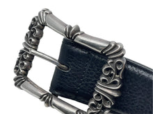 画像をギャラリービューアに読み込む, ChromeHearts クロムハーツ フィリグリーOTJ1.5 ベルト レザー シルバー925 ブラック サイズ36 美品 中古 67094