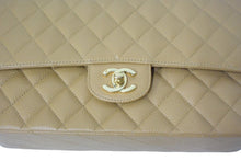 画像をギャラリービューアに読み込む, 極美品 CHANEL マトラッセ Wフラップ チェーンショルダー キャビアスキン 9番台 25cm ショルダーバッグ ベージュ ゴールド金具 中古 67096