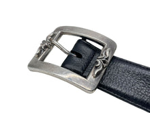 画像をギャラリービューアに読み込む, CHROME HEARTS クロムハーツ BLT OTJ フィリグリー OTJレザー ベルト シルバー925 ブラック サイズ 38 美品 中古 67118