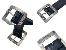 画像をギャラリービューアに読み込む, CHROME HEARTS クロムハーツ BLT OTJ フィリグリー OTJレザー ベルト シルバー925 ブラック サイズ 38 美品 中古 67118