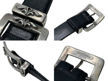 画像をギャラリービューアに読み込む, CHROME HEARTS クロムハーツ BLT OTJ フィリグリー OTJレザー ベルト ブラック シルバー925 レザー サイズ38 美品 中古 67119