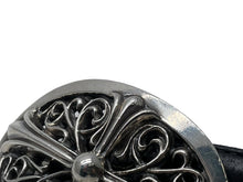 画像をギャラリービューアに読み込む, CHROME HEARTS クロムハーツ OVAL CROSS STRAP 1.5/1.5 クラシック オーバルクロス バックル レザーベルト サイズ38 中古 67120