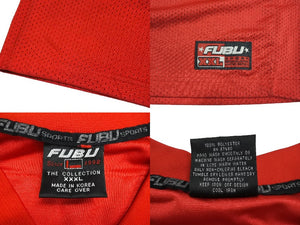 FUBU フブ ゲームシャツ フットボールシャツ ヴィンテージ サイズXXXL ポリエステル レッド ホワイト 美品 中古 67125