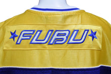 Load image into Gallery viewer, 極美品 FUBU THE COLLECTION フブ タンクトップ ゲームシャツ サイズL ポリエステル ブルー イエロー ホワイト メッシュ 中古 67126