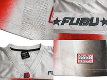 Load image into Gallery viewer, FUBU THE COLLECTION フブ ゲームシャツ ホッケーシャツ サイズXL ポリエステル レッド グリーン ブラウン ホワイト メッシュ 美品 中古 67128