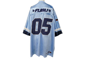 FUBU THE COLLECTION フブ ゲームシャツ ホッケーシャツ サイズXL ポリエステル ブルー ネイビー ホワイト メッシュ 美品 中古 67129