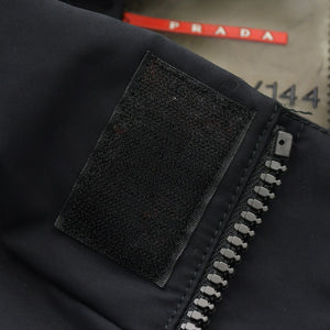PRADA SPORTS プラダ スポーツ パデットベスト SGV144 サイズ48 ラバーパッチ ブラック レッド ヴィンテージ 美品 中古 4a006714