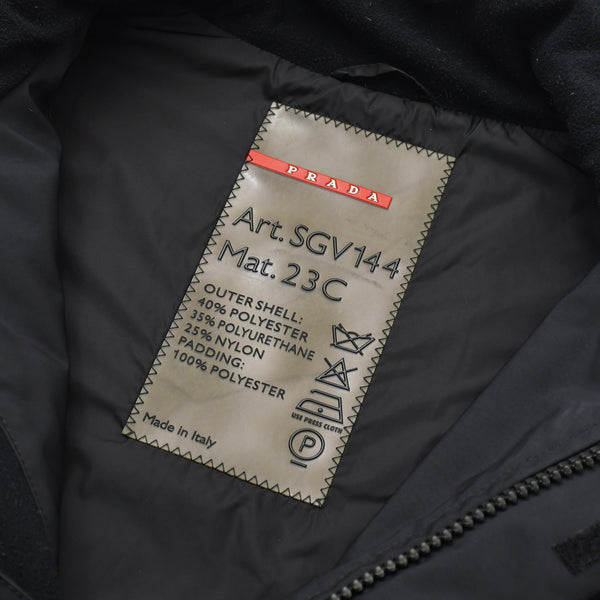 PRADA SPORTS プラダ スポーツ パデットベスト SGV144 サイズ48 ラバーパッチ ブラック レッド ヴィンテージ 美品 中古 4a006714