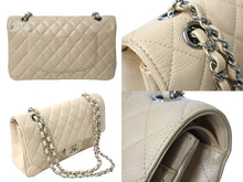 Load image into Gallery viewer, 極美品 CHANEL シャネル マトラッセ ダブルフラップ ショルダーバッグ 13番台 キャビアスキン ベージュ シルバー金具 中古 67149