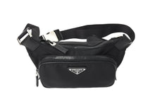 画像をギャラリービューアに読み込む, 極美品 PRADA プラダ Re-Nylon xサフィアーノレザー ショルダーバッグ ブラック 2VH128 ナイロン ロゴ シルバー金具 中古 67160