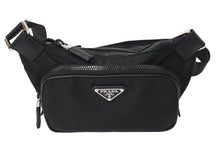 画像をギャラリービューアに読み込む, 極美品 PRADA プラダ Re-Nylon xサフィアーノレザー ショルダーバッグ ブラック 2VH128 ナイロン ロゴ シルバー金具 中古 67160