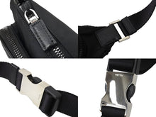 画像をギャラリービューアに読み込む, 極美品 PRADA プラダ Re-Nylon xサフィアーノレザー ショルダーバッグ ブラック 2VH128 ナイロン ロゴ シルバー金具 中古 67160