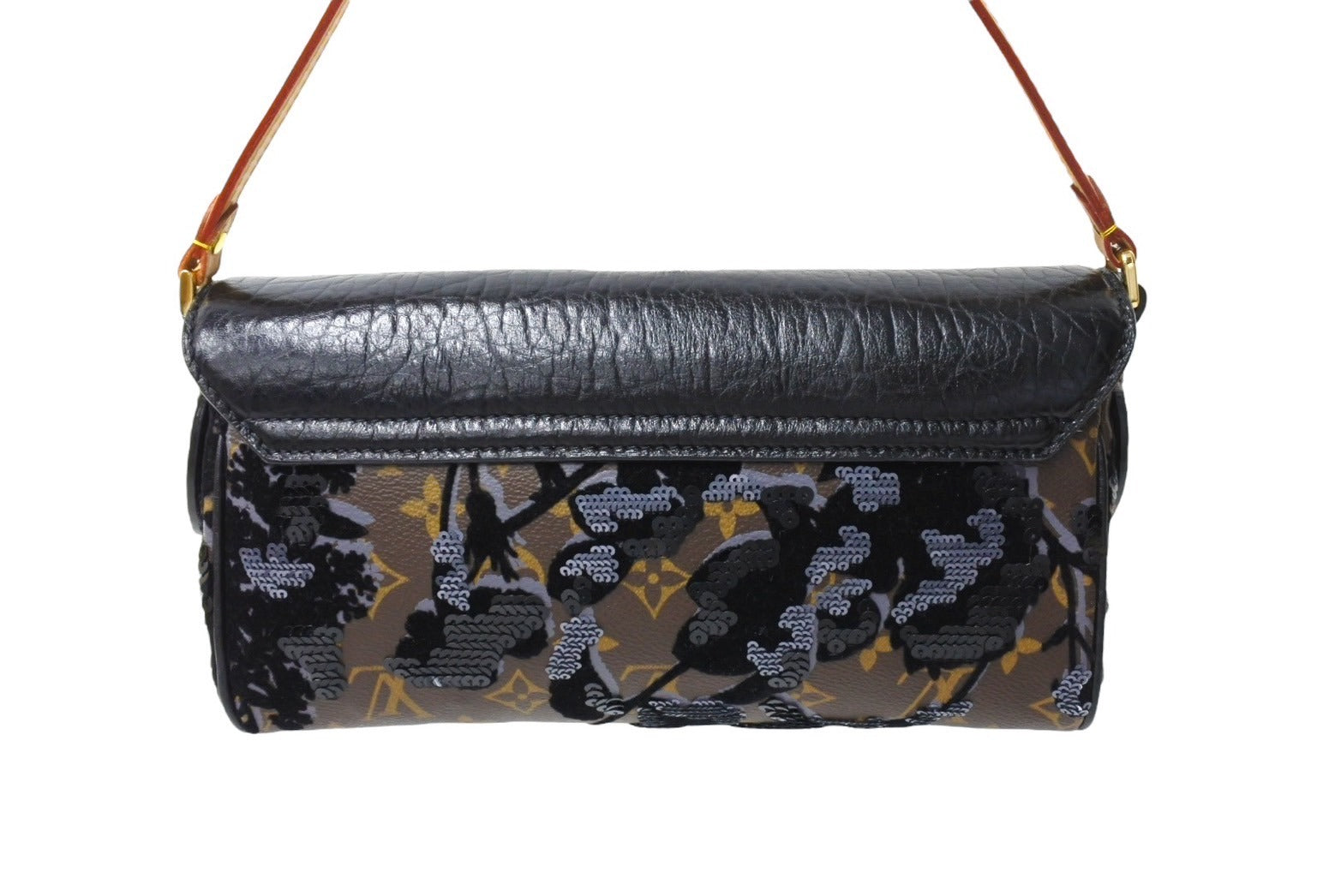 極美品 LOUIS VUITTON ルイヴィトン フルール ドゥ ジュマネージュ スパンコール M40435 ハンドバッグ ブラック 中古 67161  – Casanova Vintage