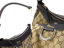 Load image into Gallery viewer, GUCCI グッチ アビーライン ショルダーバッグ 190525 GGキャンバス レザー イタリア製 ベージュ シルバー金具 美品 中古 67170