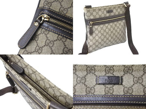 GUCCI グッチ GGスプリーム ショルダーバッグ 295257 493075 イタリア製 GGキャンバス レザー ベージュ ゴールド 美品 中古 67174