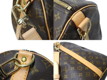 Load image into Gallery viewer, 極美品 LOUIS VUITTON ルイヴィトン キーポル55 ボストンバッグ M41414 MB1026 モノグラム ブラウン ゴールド金具 中古 67175