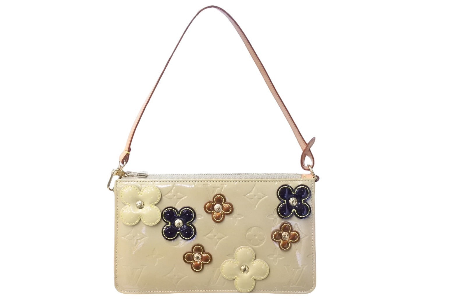 極美品 LOUIS VUITTON ルイヴィトン ヴェルニ フラワーレキシントン M92246 ハンドバッグ フラワー 花 イエロー 中古 67178  – Casanova Vintage