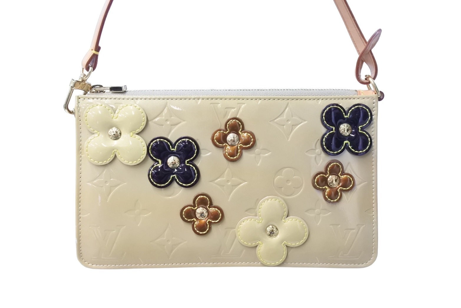 極美品 LOUIS VUITTON ルイヴィトン ヴェルニ フラワーレキシントン M92246 ハンドバッグ フラワー 花 イエロー 中古 67178  – Casanova Vintage