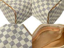 画像をギャラリービューアに読み込む, 極美品 LOUIS VUITTON ルイヴィトン ハンドバッグ スピーディ25 ダミエアズール N41534 ホワイト グレー ゴールド金具 中古 67184