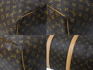 極美品 LOUIS VUITTON ルイヴィトン キーポル55 ボストンバッグ M41414 MB1026 モノグラム ブラウン ゴールド金具 中古 67187