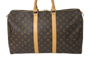 LOUIS VUITTON ルイヴィトン キーポル45 ボストンバッグ M41428 SP0917 モノグラム ブラウン ゴールド金具 美品 中古 67188