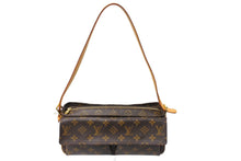 画像をギャラリービューアに読み込む, LOUIS VUITTON ルイ ヴィトン モノグラム ヴィバシテMM ワンショルダーバッグ PVCコーティング M51164 ブラウン ゴールド金具 美品 中古 67191