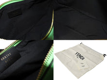 画像をギャラリービューアに読み込む, 新品未使用品 FENDI フェンディ フェンディグラフィー スモール ハンドバッグ 三日月形 カーフレザー グリーン ゴールド 中古 67194