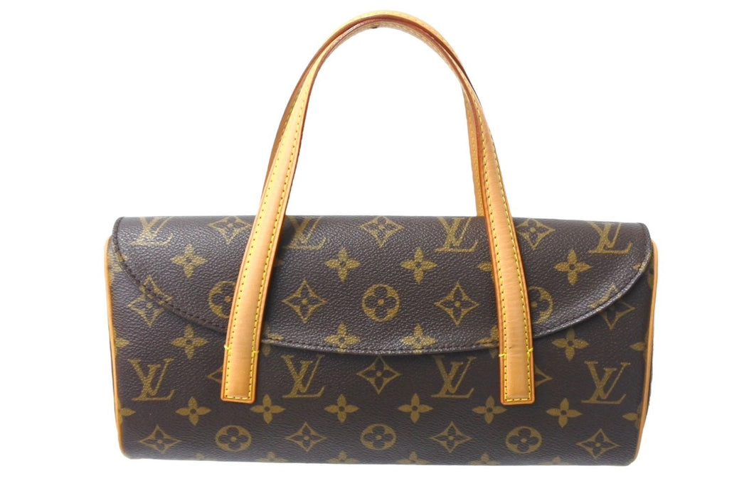 極美品 LOUIS VUITTON ルイヴィトン モノグラム ソナチネ ハンドバッグ M51902 ロゴ ブラウン 中古 67206