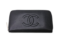 Load image into Gallery viewer, CHANEL シャネル ココマーク ラウンドファスナー 長財布 財布 A50071 18番台 キャビアスキン ブラック 良品 中古 67216