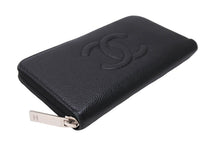 Load image into Gallery viewer, CHANEL シャネル ココマーク ラウンドファスナー 長財布 財布 A50071 18番台 キャビアスキン ブラック 良品 中古 67216