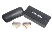 画像をギャラリービューアに読み込む, CHANEL シャネル サングラス サイズ62□16 120 ココマーク リムレス パープル グラデーション プラスチック イタリア製 美品 中古 67217