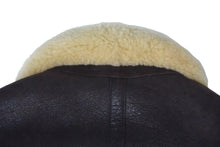 画像をギャラリービューアに読み込む, Ami Paris アミ パリス クロップドムートンジャケット B-3 ターキー製 羊革 ブラウン シルバー金具 美品 中古 67244