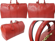 Load image into Gallery viewer, Louis Vuitton ルイヴィトン エピ キーポル50 ボストンバッグ M42967 カスティリアンレッド エピレザー 美品 中古 67267