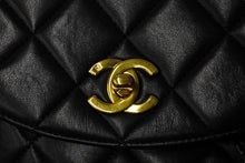 画像をギャラリービューアに読み込む, CHANEL シャネル リュック ココマーク マトラッセ ダブルフラップ 3番台 1995年 ラムスキン ブラック ゴールド金具 美品 中古 67275