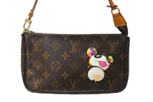 Load image into Gallery viewer, LOUIS VUITTON ルイヴィトン ポシェット アクセソワール 村上隆 M51981 パンダ モノグラム ゴールド金具 美品 中古 67282