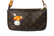 画像をギャラリービューアに読み込む, LOUIS VUITTON ルイヴィトン ポシェット アクセソワール 村上隆 M51981 パンダ モノグラム ゴールド金具 美品 中古 67282