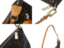 画像をギャラリービューアに読み込む, LOUIS VUITTON ルイヴィトン ポシェット アクセソワール 村上隆 M51981 パンダ モノグラム ゴールド金具 美品 中古 67282